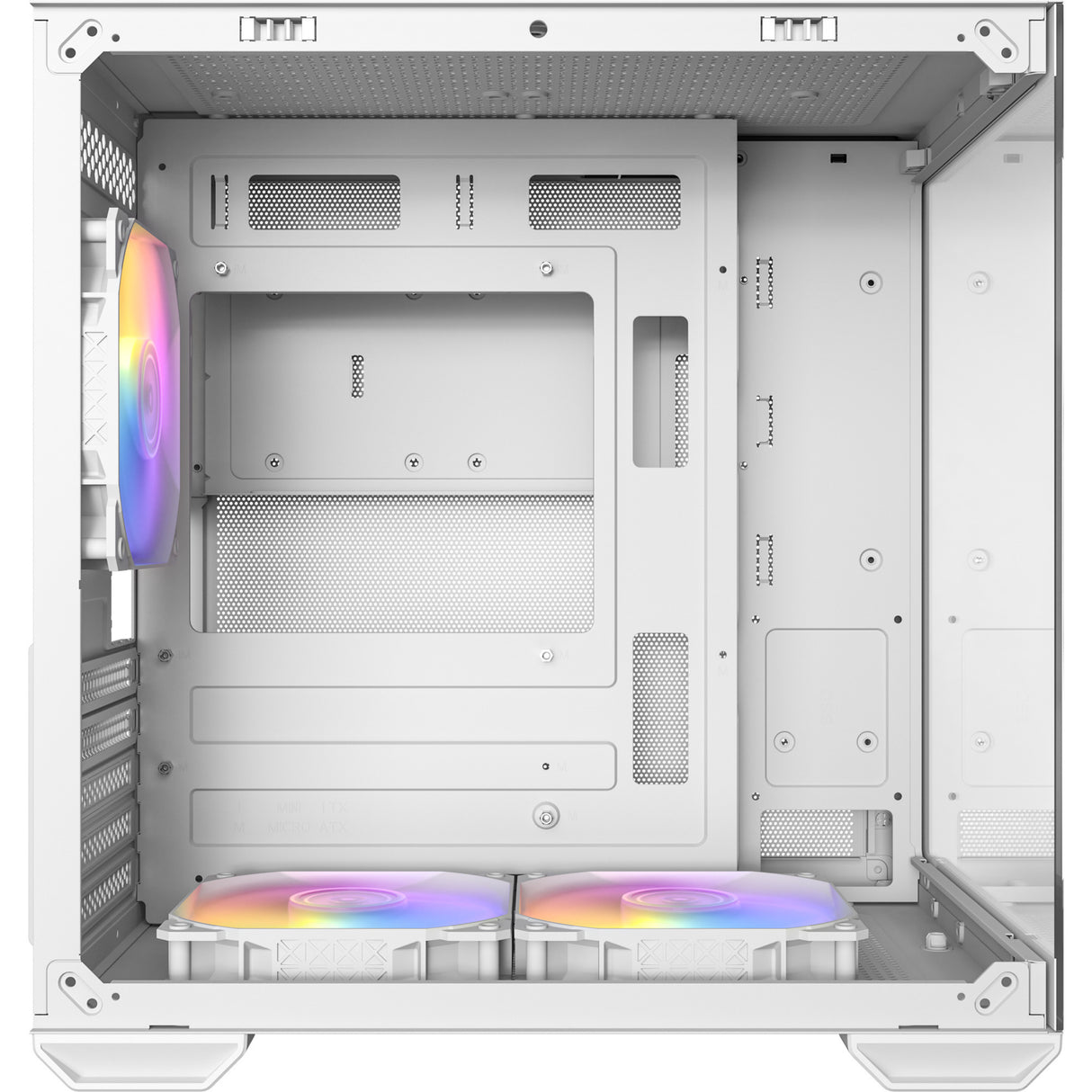 Antec cx60m argb Mini-Tower-Gehäuse (weiß | 3x USB-A | RGB | gehärtetes Glas)