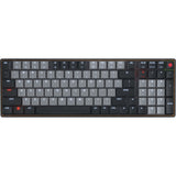 Cherry KW 550 MX LP, Tastatur (Schwarz, US-Layout, MX Low Profile 2.0 Elfenbein, 96 %, weiße LED, PBT-Tastenkappen)