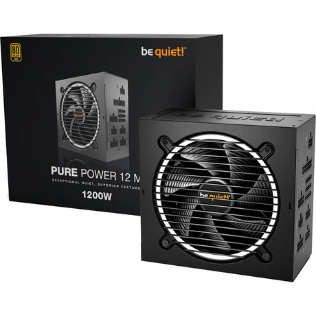 Be quiet! pure power 12m modulaire 1200 watt voeding (zwart, 1x 12v-2x6, 4x pcie)