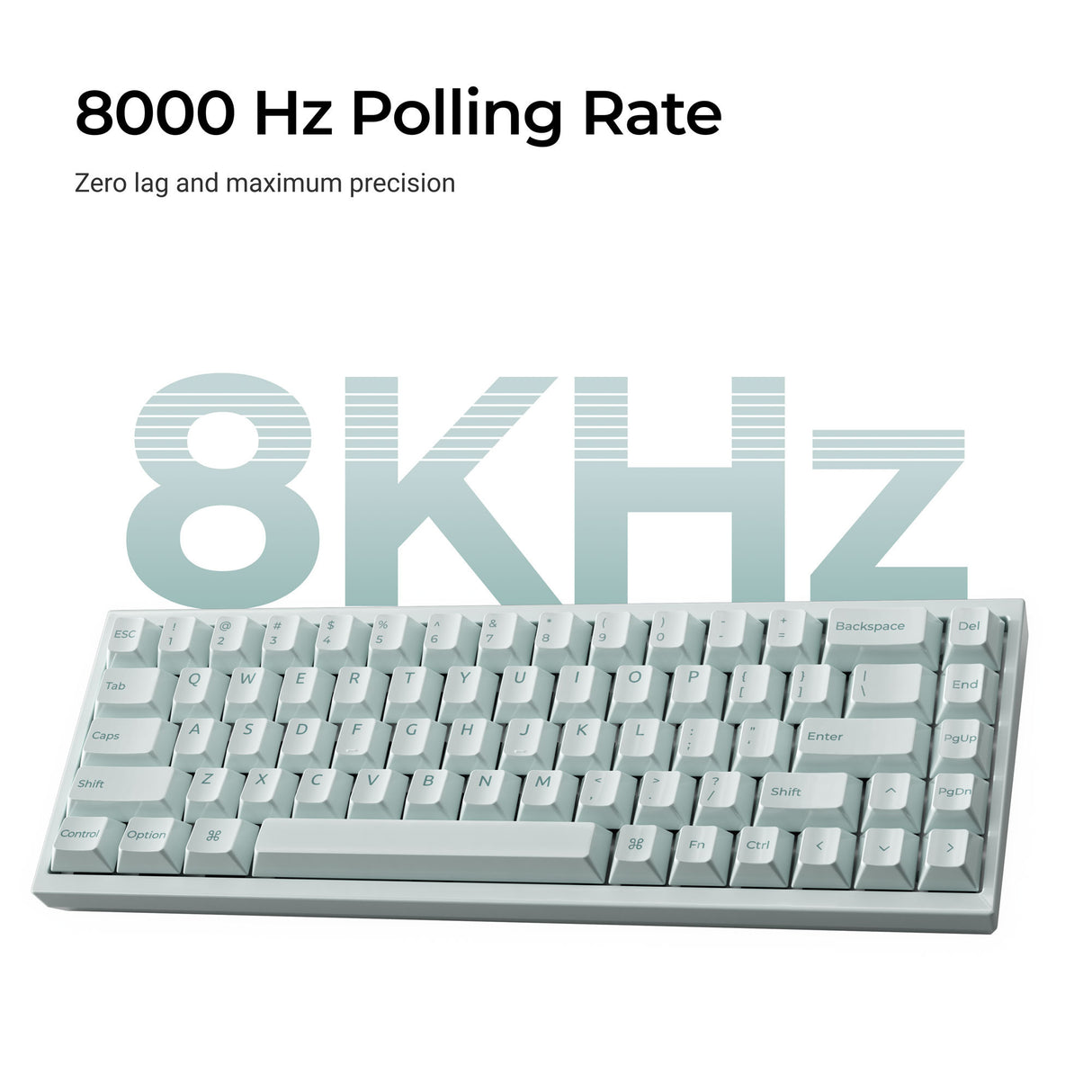 Keychron q16 he 8k magnetic switch keyboard (blauw, us lay-out (qwerty), ultra-fast lime, 65%, rgb, hot swap, 8k)