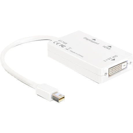 Delock Mini DisplayPort auf DisplayPort HDMI DVI Adapter (weiß)