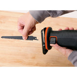 Black+Decker 18V Säbelsäge BDCR18N-XJ (Orange Schwarz, Akku und Ladegerät nicht im Lieferumfang enthalten)