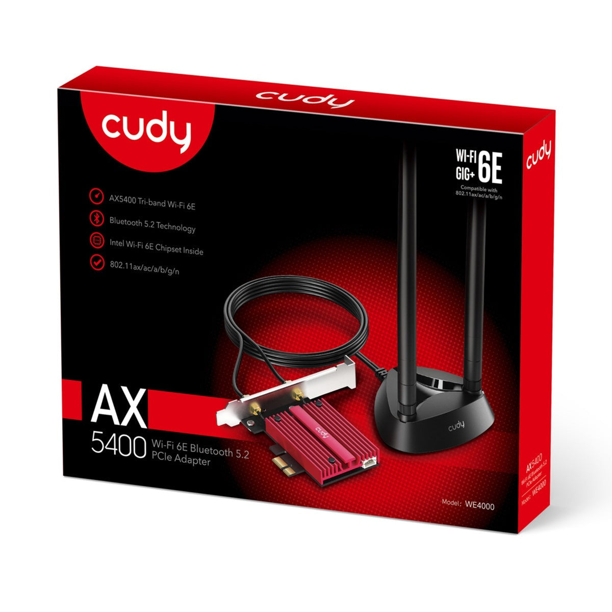 Cudy AX5400 Wi-Fi 6E Bluetooth 5.3 PCI-E-Adapter