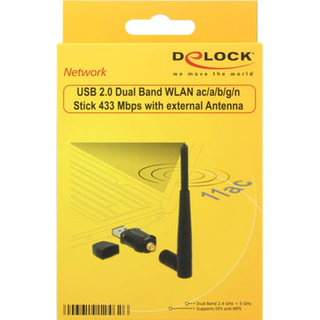 Delock USB 2.0 Dual Band WLAN Stick WLAN Adapter (schwarz)