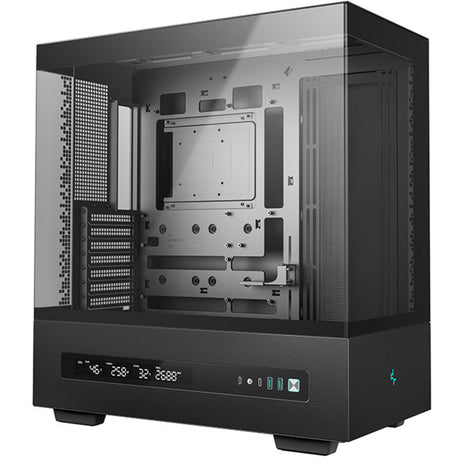 Deepcool ch690 digitales Midi-Tower-Gehäuse (schwarz | 2x USB-A | 1x USB-C | gehärtetes Glas)