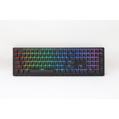Ducky Zero 6108 Classic Black RGB mechanische Gaming-Tastatur (Schwarz, US-Layout (QWERTY), Cherry MX2A Speed Silver, 100 %, RGB-LEDs, Double-Shot PBT, Hot Swap, 2,4 GHz | Bluetooth | USB-C)
