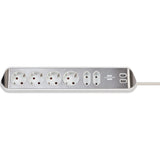 Brennenstuhl Brennenstuhl Estilo Hoekstopcontact 4-fach mit USB-Ladefunktion
