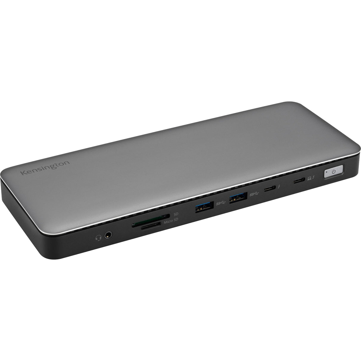 Kensington SD5760t Dockingstation (Silber Schwarz, Thunderbolt 4, USB-C, USB-A, HDMI, PD)