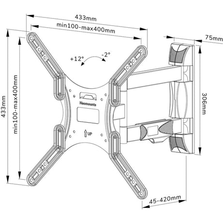 Neomounts WL40-550BL14 TV-Wandhalterung, Wandhalterung (schwarz)