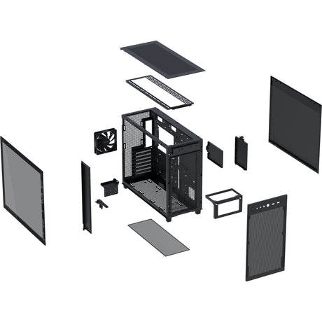 Asus Prime Ap303 - Midi-Tower-Gehäuse mit gehärteter Glasscheibe (Schwarz | 2x USB-A | 1x USB-C | gehärtetes Glas)