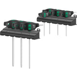 Wera 467 7 Torx HF Set 1 Kreuzschlitzschraubendreher + Rack, 7-teilig (schwarz grün, mit Haltefunktion)