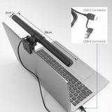 Act Connectivity Dimmbare, ansteckbare LED-Lichtleiste für Laptops (schwarz, USB-betrieben, 3000 K–6500 K)