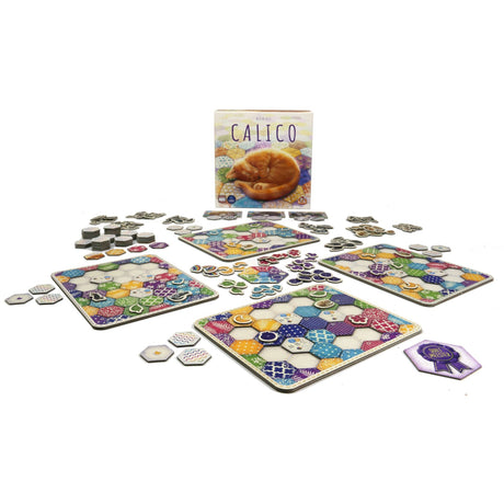 White Goblin Games Calico Brettspiel (niederländisch, 1 - 4 Spieler, 45 Minuten, ab 10 Jahren)