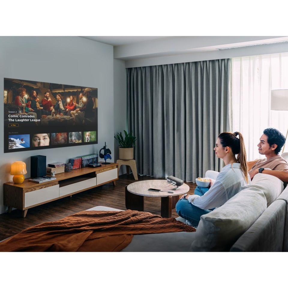 Viewsonic Smart LED tragbarer Projektor mit Harman Kardon Lautsprechern (Schwarz, HDMI, Audio, WLAN, Bluetooth)