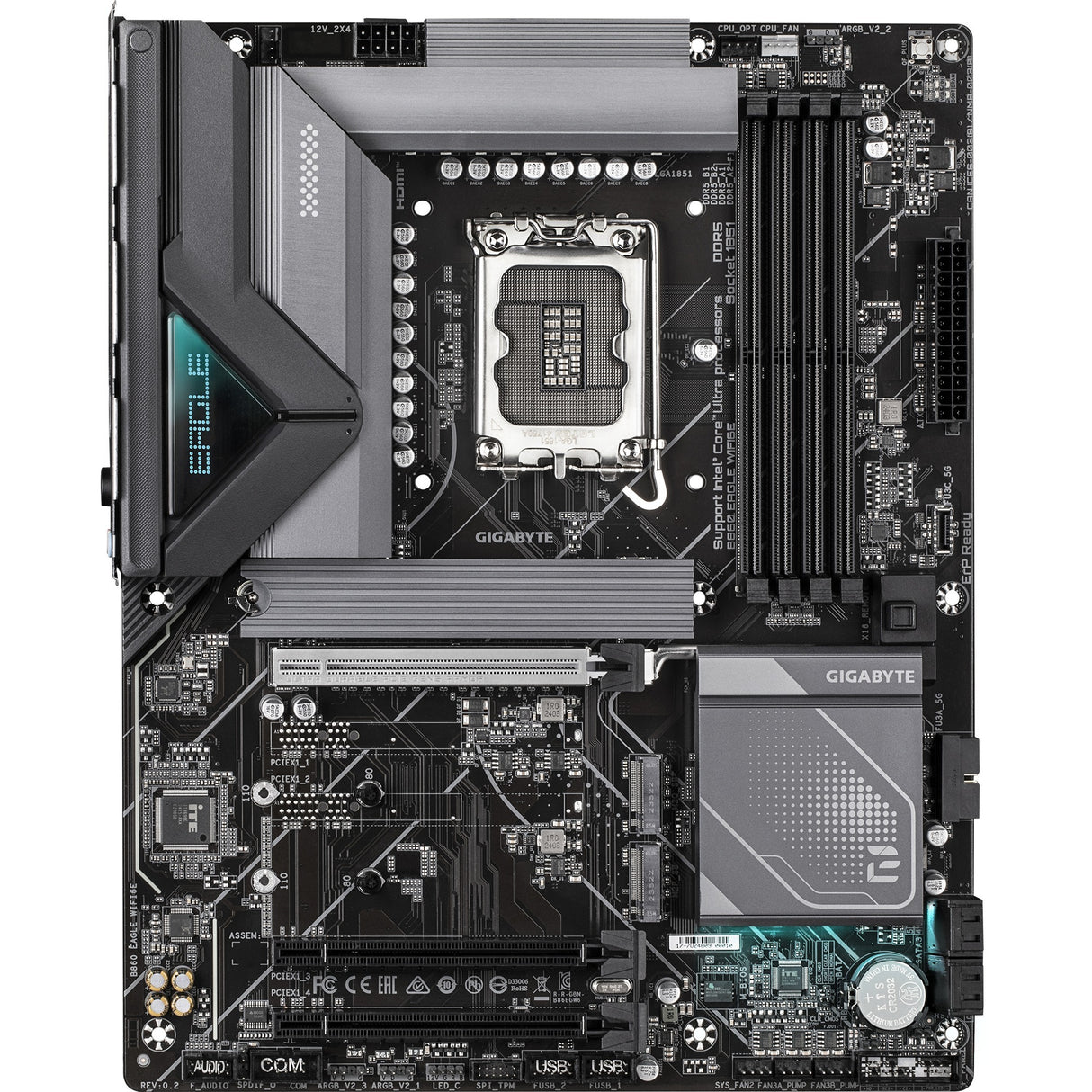 Gigabyte B860 Eagle WiFi6e, ATX, LGA1851, Intel B860, 4x DDR5, 2,5 GBE, Wi-Fi 6e, BT 5.3, USB Typ-C