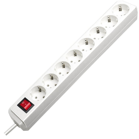 Brennerstuhl Eco-Line Steckdose mit Schalter 8-fach weiß 3m h05vv-f 3g1,5 - 1159320018