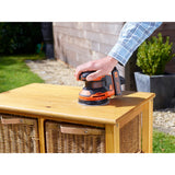 Black+decker bdcros18 18V Akku-Exzenterschleifer (schwarzorange, Aufbewahrungstasche, Ladegerät und Akku im Lieferumfang enthalten)