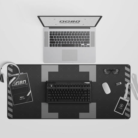 Iqunix OG80 Dark Side kabellose mechanische Tastatur (Schwarz, US-Layout (QWERTY), Gateron-Braun, 80 % (TKL), RGB-LEDs, Hot-Swap-fähig, PBT, 2,4 GHz | Bluetooth 5.1 | USB-C)