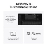 Keychron v1 ultra 8k wireless custom mechanical keyboard (zwart, us lay-out (qwerty), silk pom red, 75%, rgb, hot swap, 2.4 ghz | bluetooth 5.3 | usb-c)
