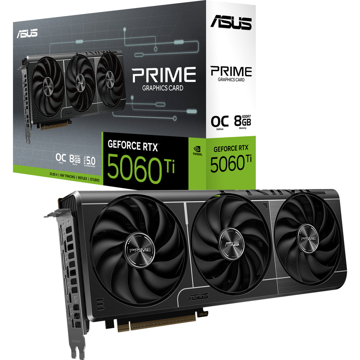 Asus Prime GeForce RTX 5060 Ti OC 8G Grafikkarte (3x Display Port, 1x HDMI)