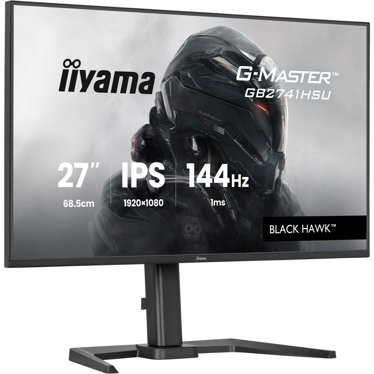 Iiyama G-Master Black Hawk GB2741HSU-B1 27 Gaming-Monitor (schwarz, HDMI, DisplayPort, 2x USB-A, USB-B, 144 Hz)