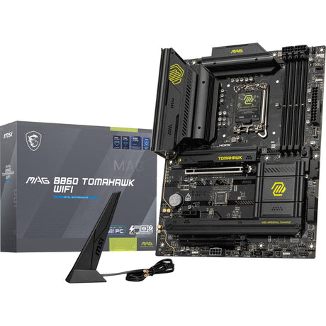 MSI Mag B860 Tomahawk WiFi Socket 1851 Motherboard (RAID, 5GB-LAN, WiFi 7, BT, Sound, ATX)