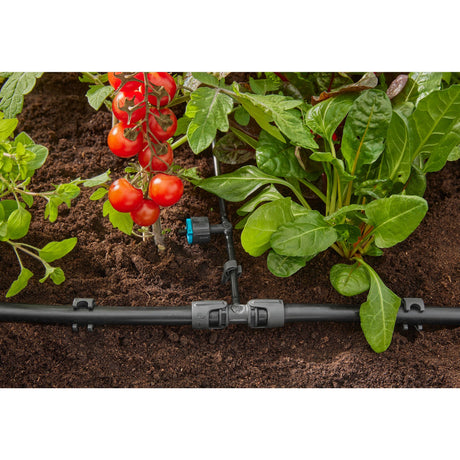 Gardena verstellbarer Serientropfer 1-8 l h, druckausgleichender Tropfer (schwarz türkis)