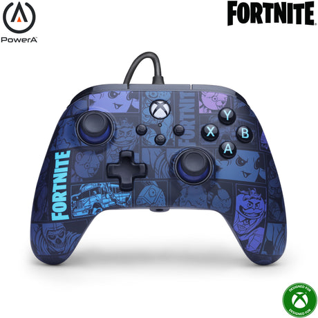 Powera Advantage Controller mit Kabel für die Xbox Series x|s – Fortnite: Victory Royale (dunkelblau, Xbox Series x|s, Xbox One, PC)