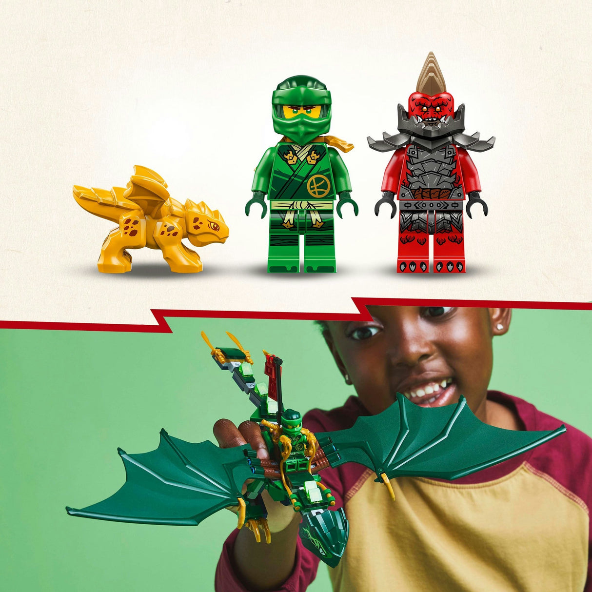 Lego 71829 Ninjago Lloyds grüner Walddrache | 2 Stk