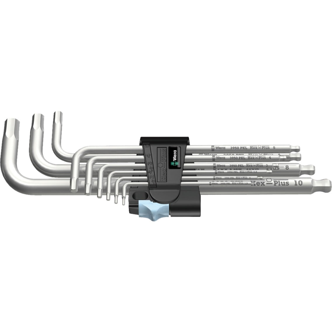 Wera Innensechskantschlüsselsatz 3950 9 Hex-Plus Edelstahl 1 (Edelstahl, 9-teilig, 1,5 mm bis 10 mm)