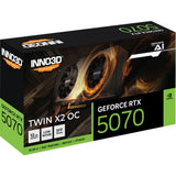 Inno3d n50702-12d7x-195064n geforce rtx™ 5070 twin x2 oc, atx, 12 GB, GDDR7, 192-bit, 672 GB s