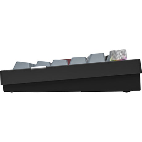Montech Mkey Pro Darkness RGB mechanische Tastatur (schwarz, US-Layout (QWERTZ), Gateron G Pro braun, 75 %, Hot-Swap-fähig, RGB, Double-Shot PBT, USB-C | 2,4 GHz | Bluetooth 5.2)