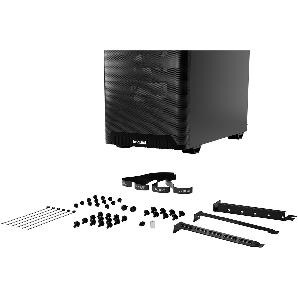 Ruhig sein! Pure Base 501 Airflow Window Midi-Tower-Gehäuse (schwarz | 2x USB-A | 1x USB-C | gehärtetes Glas)