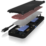 Eisige Box Icy Box IB-DK2116-C 11-in-1 Mobile Dockingstation mit Tri