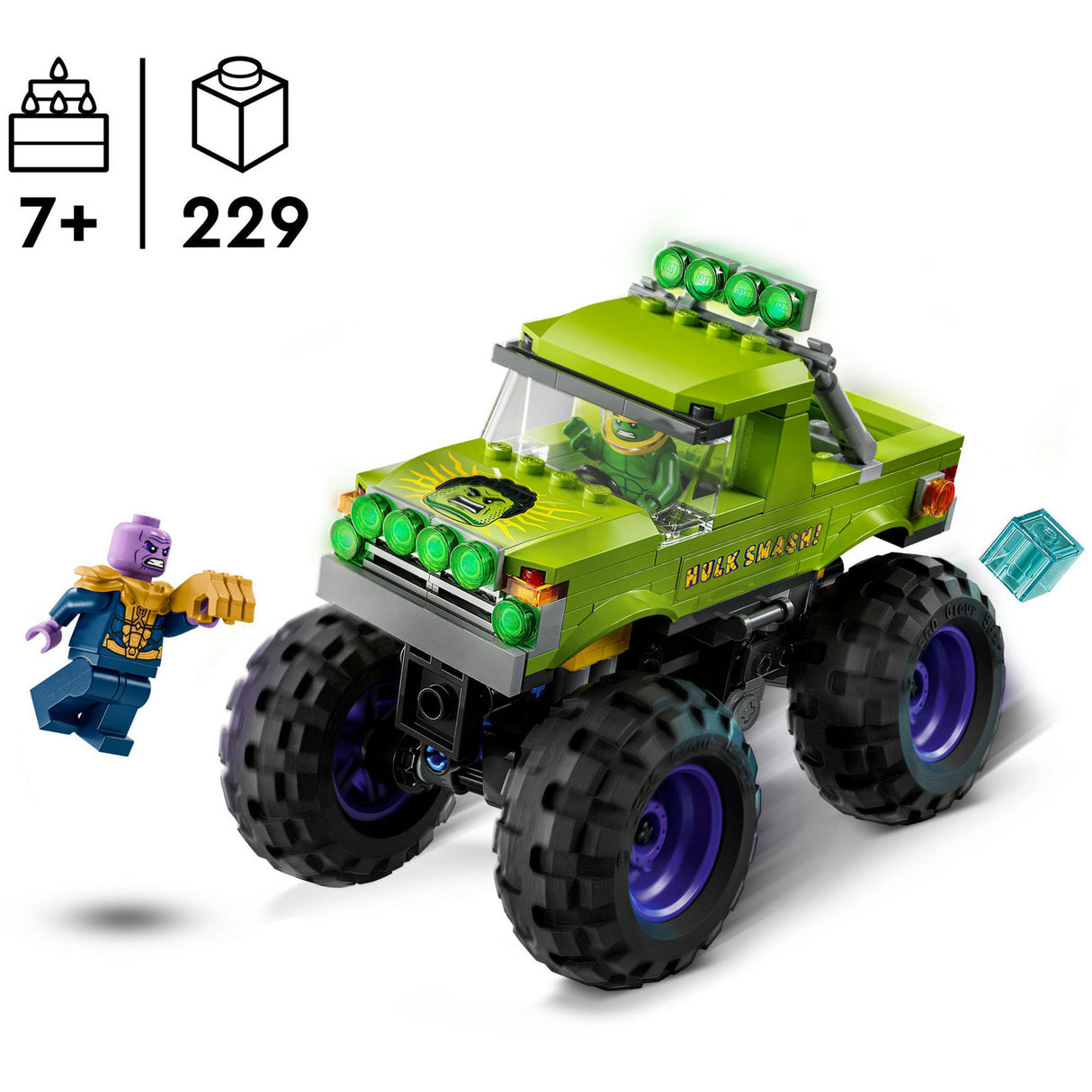 Lego Marvel: Hulk Truck vs. Thanos – Superhelden-Spielzeug – 76312