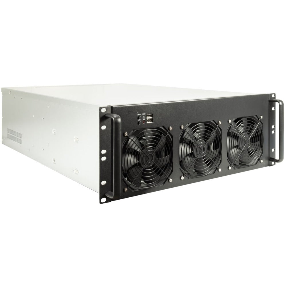 Inter-tech 4f28 Mining Rack, Servergehäuse (schwarz | 2x USB-A)