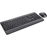 Trust Trezo Comfort kabelloses Tastatur- und Mausset, Desktop-Set (schwarz, US-Layout (QWERTY), 100 %)