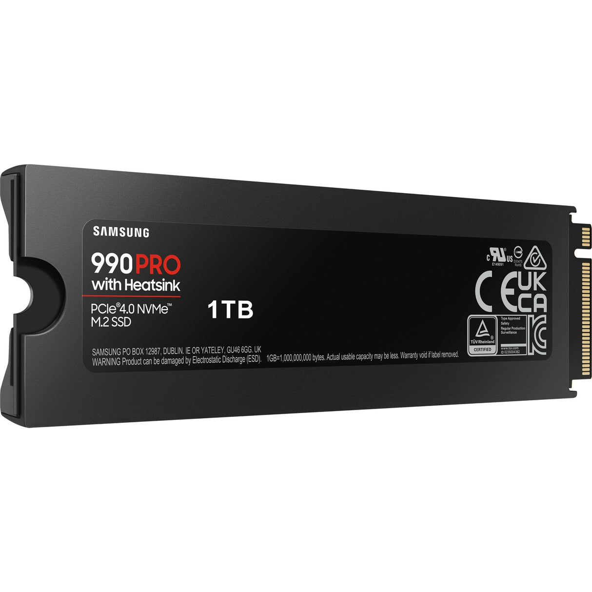 Samsung 990 pro Kühlkörper 1 TB SSD (PCIe 4.0 x4, NVMe 2, M.2 2280, RGB-LEDs)