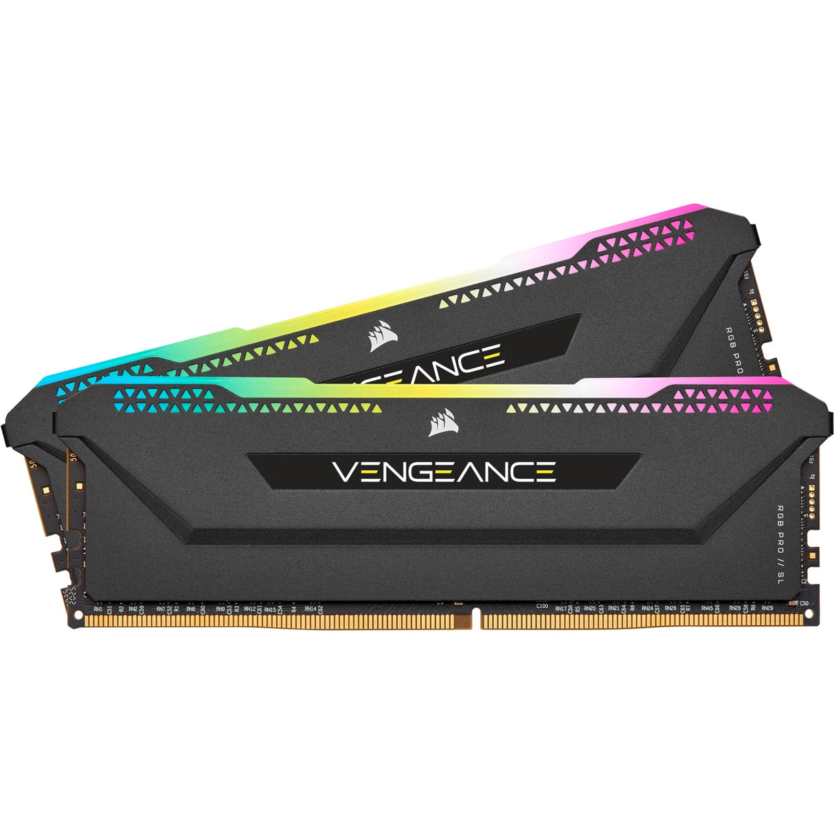 Corsair Vengeance RGB Pro SL 16 GB DDR4-3200 (2x 8 GB) RAM (schwarz, cmh16gx4m2e3200c16, xmp 2.0)