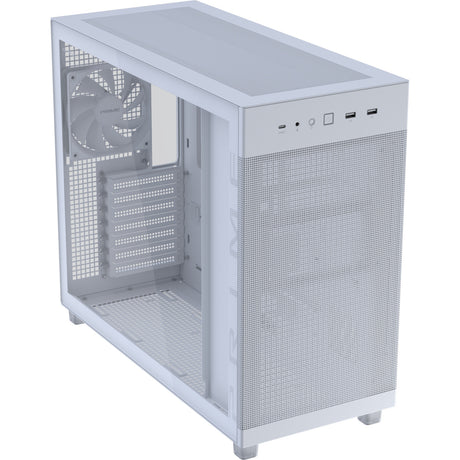 Asus Prime Ap303 - Midi-Tower-Gehäuse mit gehärteter Glasscheibe (weiß | 2x USB-A | 1x USB-C | gehärtetes Glas)