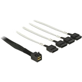 Delock Cable Mini SAS HD SFF-8643> 4 x SATA 7 PIN, 0,5 m
