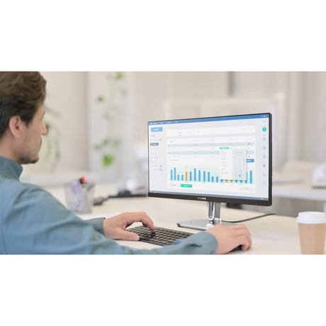 Philips 24b2g5301 23.8 monitor (zilver zwart, vga, hdmi, displayport, usb-c, lan, audio, 100 hz)