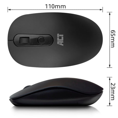 Act Connectivity AC5110 kabellose Maus 1200 dpi (schwarz, 1200 dpi | für Links- und Rechtshänder)