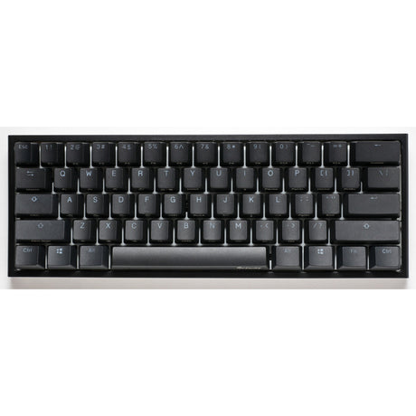 Ducky One 2 Pro Mini Classic RGB mechanische Gaming-Tastatur (schwarz, US-Layout (QWERTZ), Cherry MX Speed Silver, 60 %, RGB-LED, Double-Shot PBT, Quack-Mechanik)