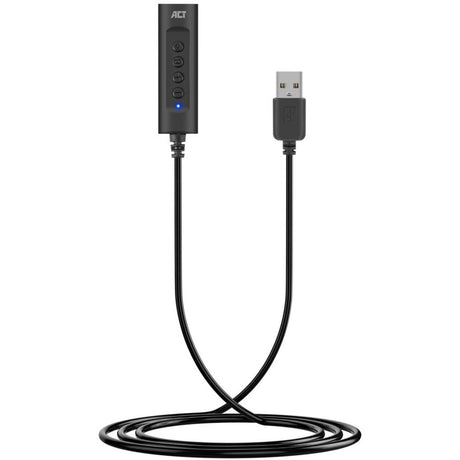 Act-Konnektivität USB-A externe Soundkarte (schwarz)
