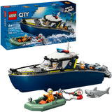 Lego® City-Verfolgungsjagd mit Polizeiboot, wirklich schwimmfähig – 60456