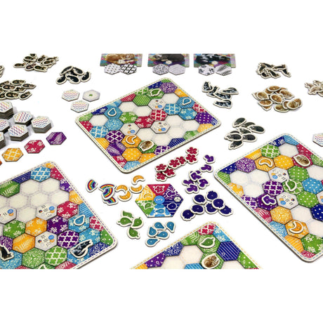 White Goblin Games Calico Brettspiel (niederländisch, 1 - 4 Spieler, 45 Minuten, ab 10 Jahren)