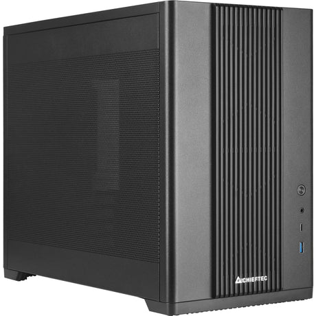 Chieftec bx-mesh Mini-Tower-Gehäuse (schwarz | 1x USB-A | 1x USB-C | gehärtetes Glas)