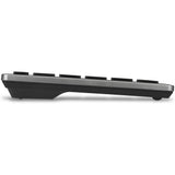 Kensington KB435 EQ wiederaufladbare Kompakttastatur für mehrere Geräte (grau, US-internationales Layout (QWERTY), Scherenschalter, 80 % (TKL), USB, 2,4 GHz, Bluetooth 5.4)