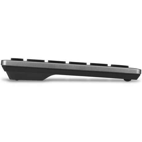 Kensington KB435 EQ wiederaufladbare Kompakttastatur für mehrere Geräte (grau, US-internationales Layout (QWERTY), Scherenschalter, 80 % (TKL), USB, 2,4 GHz, Bluetooth 5.4)